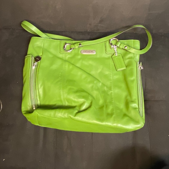 Bright green Coach Purse - Picture 1 of 5